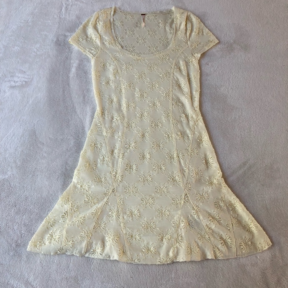 Free People daisy godet ivory size small petite - Picture 7 of 8